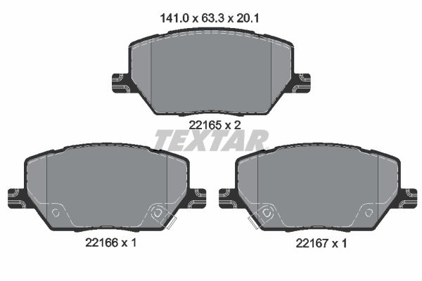Гальмівні колодки дискові TEXTAR 2216501 - zapix
