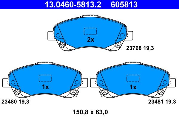 Гальмівні колодки дискові ATE 13046058132 - zapix