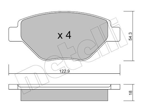 Гальмівні колодки дискові METELLI 2205430 - zapix