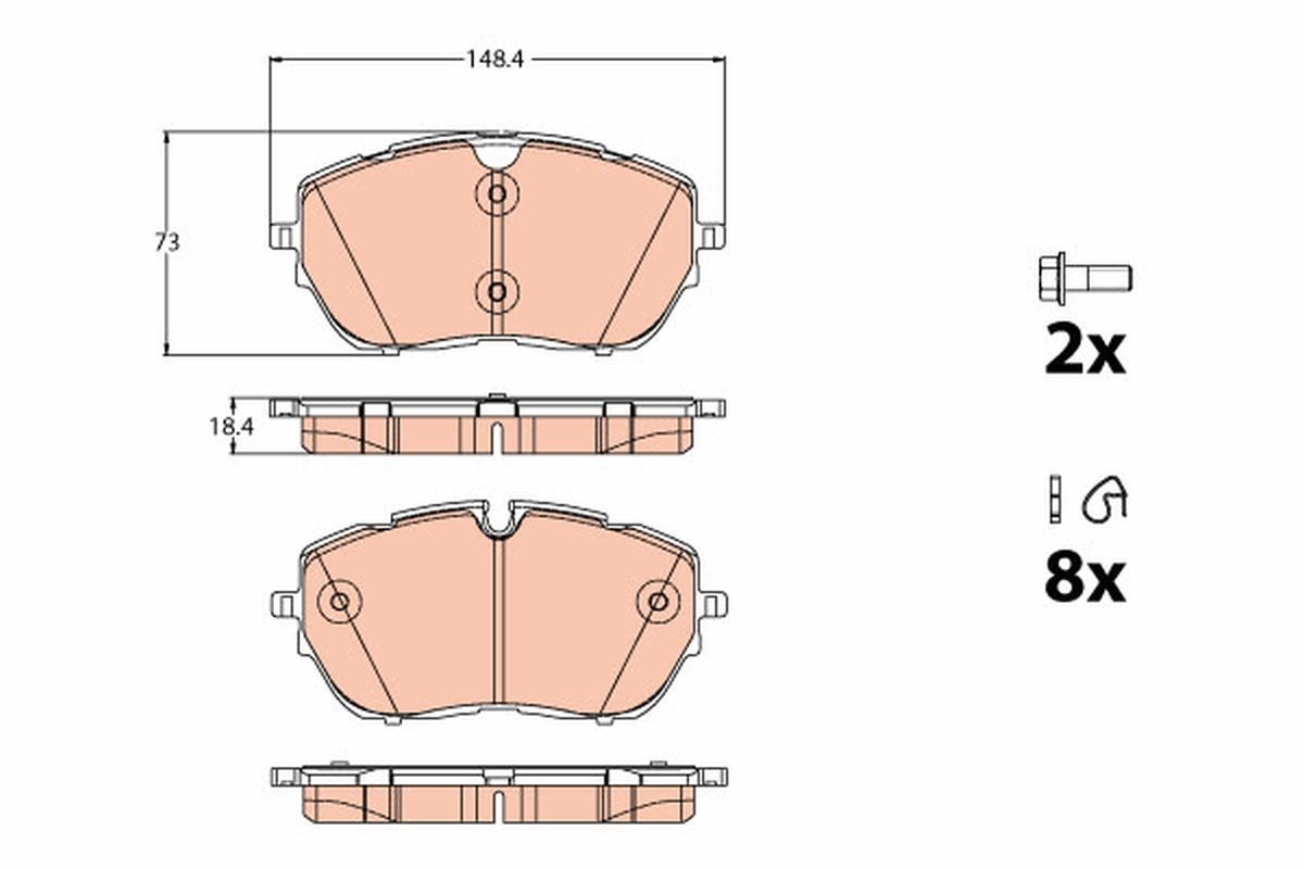 Гальмівні колодки дискові TRW GDB2121 - zapix
