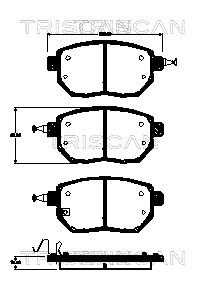 Гальмівні колодки дискові TRISCAN 811068178 - zapix