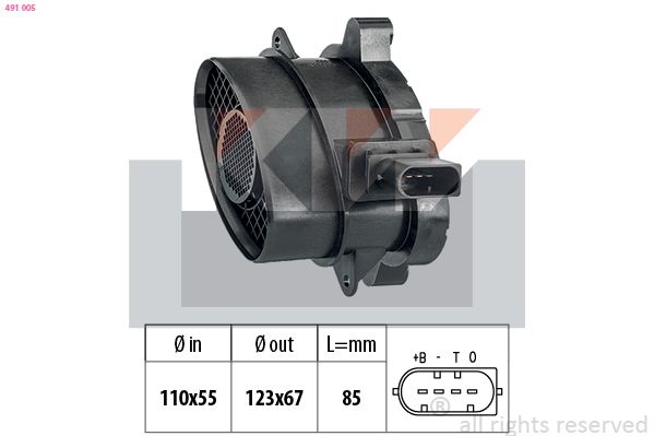 Витратомір повітря KW 491005 - zapix