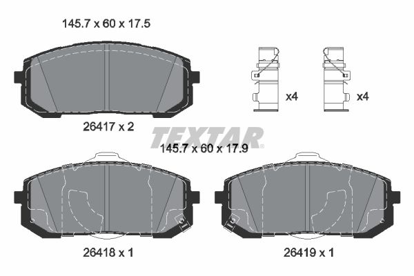Гальмівні колодки дискові TEXTAR 2641701 - zapix