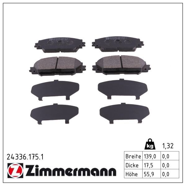Гальмівні колодки дискові ZIMMERMANN 243361751 - zapix