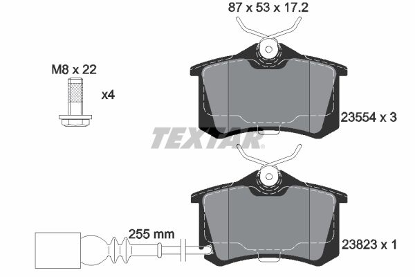 Гальмівні колодки дискові TEXTAR 2382301 - zapix
