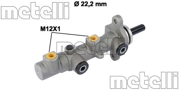 Головний гальмівний циліндр METELLI 050825 - zapix