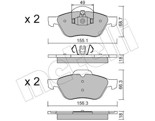 Гальмівні колодки дискові METELLI 2203351 - zapix