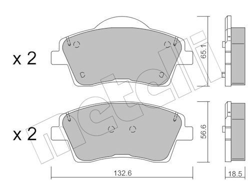 Гальмівні колодки дискові METELLI 2212490 - zapix