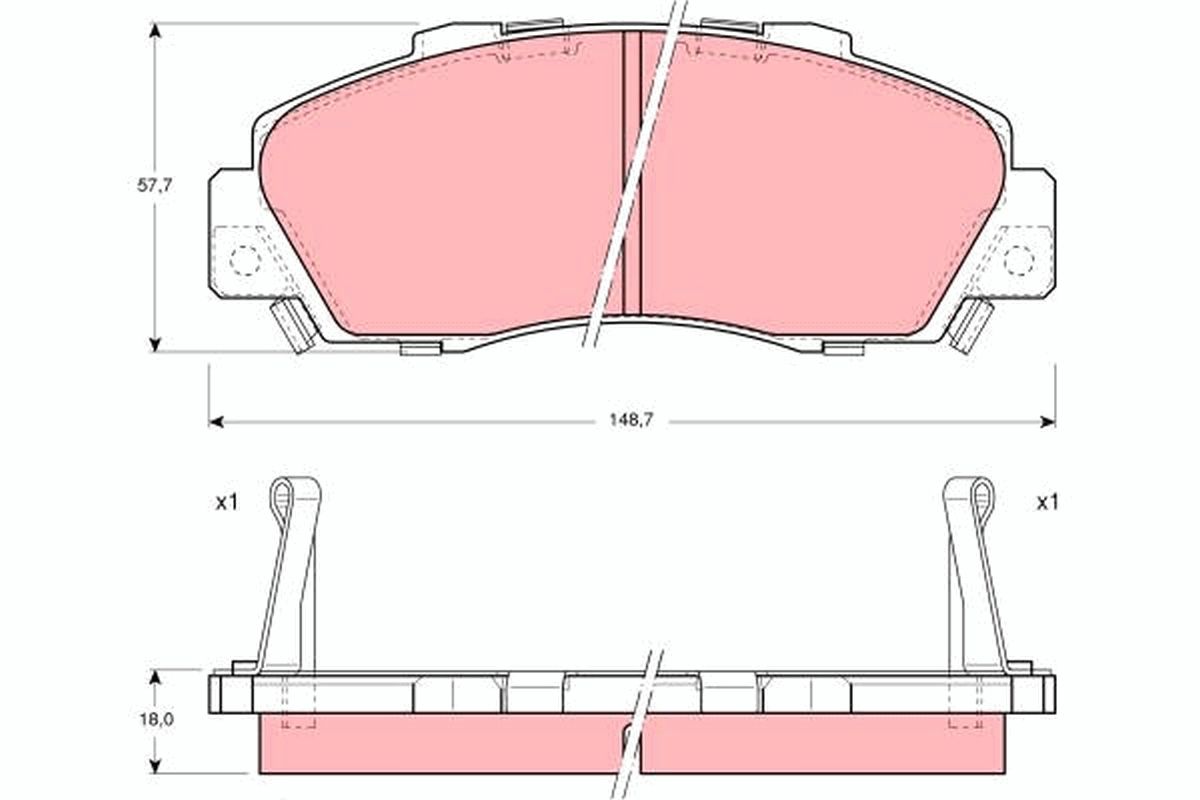 Гальмівні колодки дискові TRW GDB995 - zapix