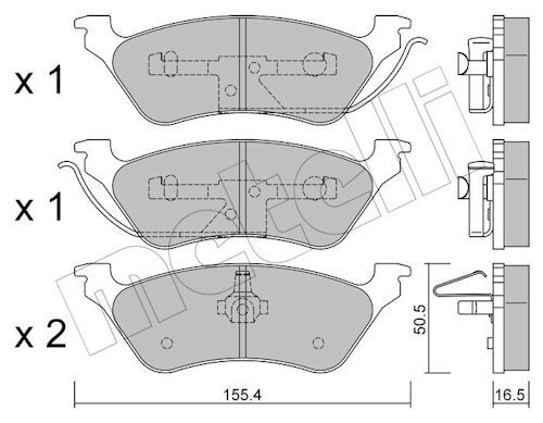 Гальмівні колодки дискові METELLI 2206250 - zapix