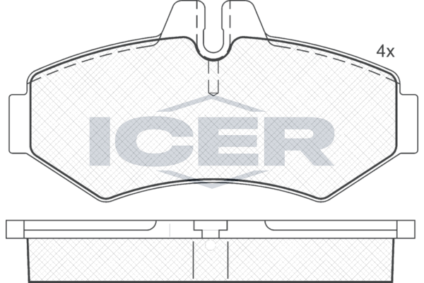Гальмівні колодки дискові ICER 141289