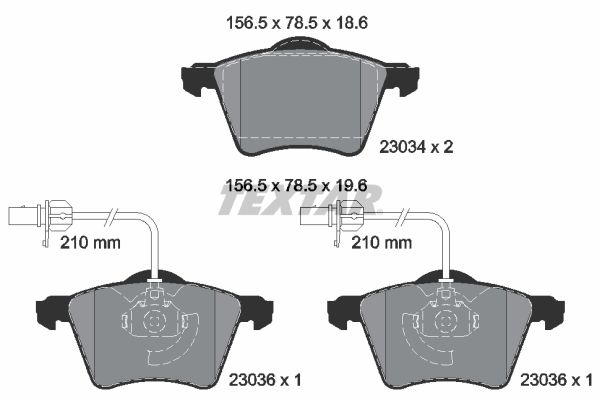 Гальмівні колодки дискові TEXTAR 2303401 - zapix