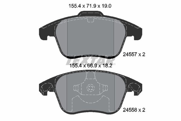 Гальмівні колодки дискові TEXTAR 2455701 - zapix