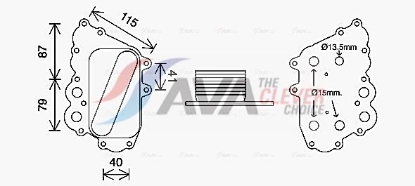 Оливний радіатор двигуна AVA QUALITY COOLING MS3713 - zapix