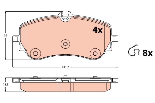 Гальмівні колодки дискові TRW GDB2379 - zapix