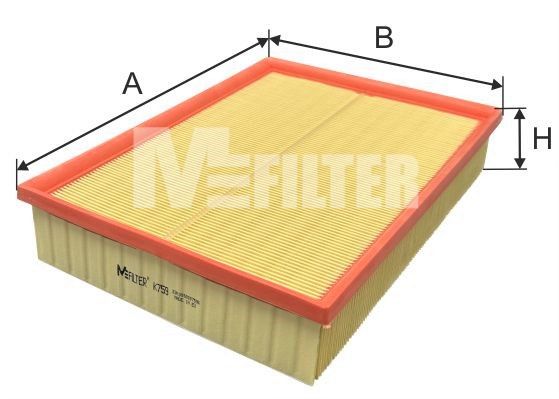 Повітряний фільтр MFILTER K759 - zapix