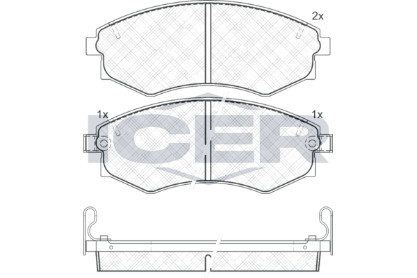 Гальмівні колодки дискові ICER 180877 - zapix