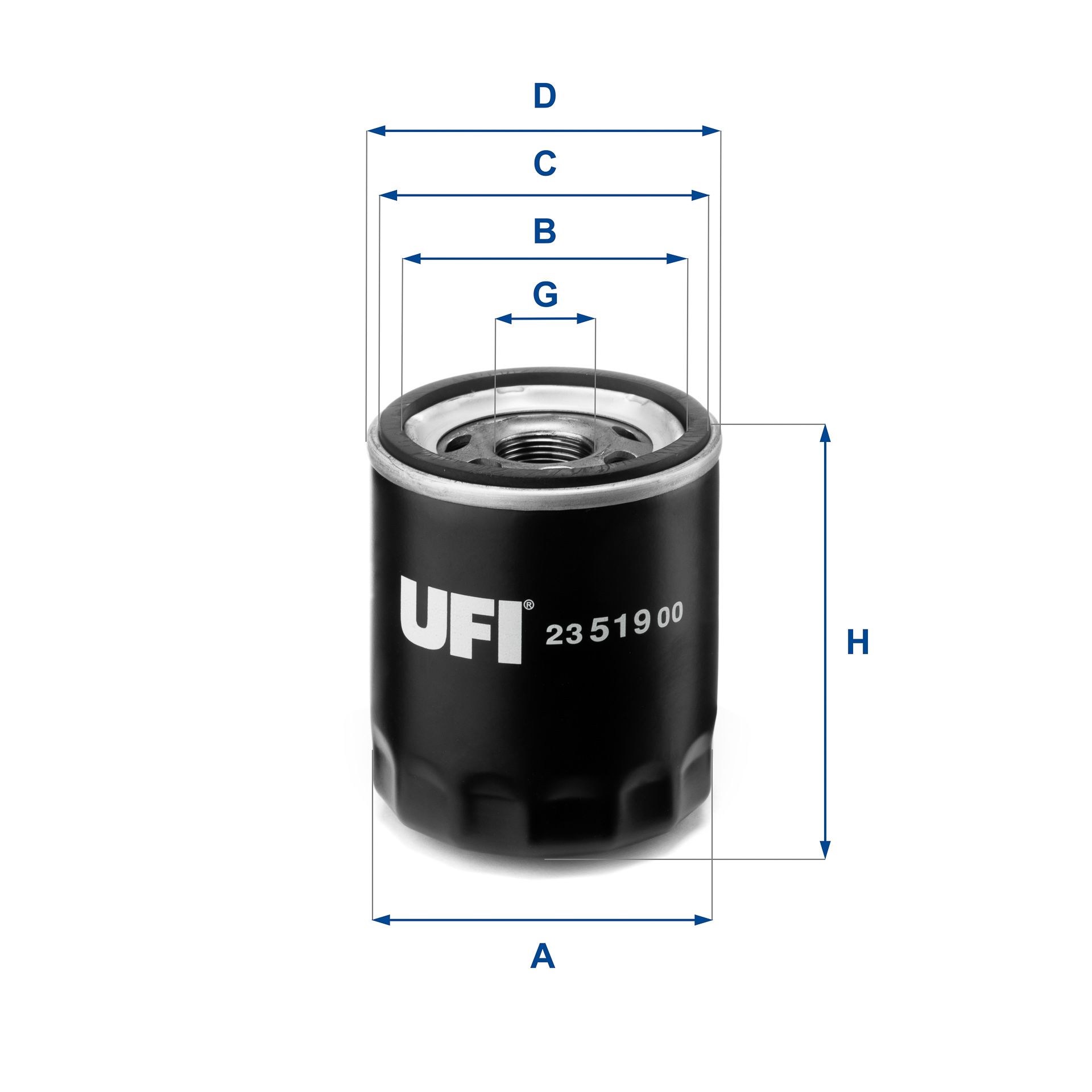 Оливний фільтр UFI 2351900 - zapix