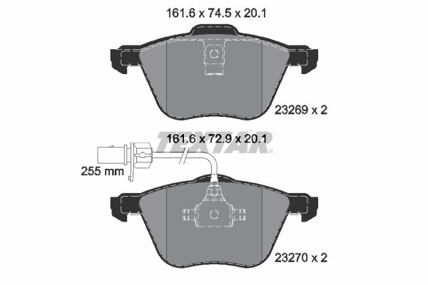 Гальмівні колодки дискові TEXTAR 2326903 - zapix
