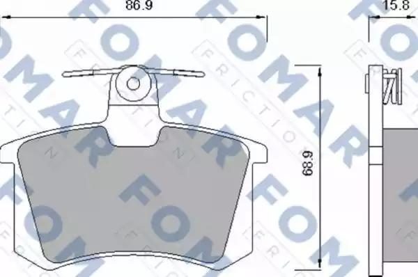 Гальмівні колодки дискові FOMAR FRICTION FO625481 - zapix