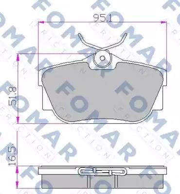 Гальмівні колодки дискові FOMAR FRICTION FO646881 - zapix