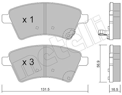 Гальмівні колодки дискові METELLI 2207020 - zapix
