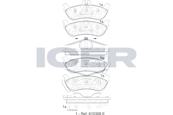 Гальмівні колодки дискові ICER 181392 - zapix