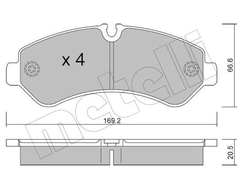 Гальмівні колодки дискові METELLI 2212760 - zapix