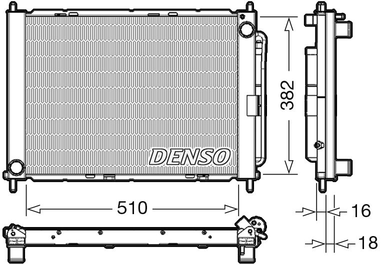 Радіатор охолодження двигуна DENSO DRM23104 - zapix