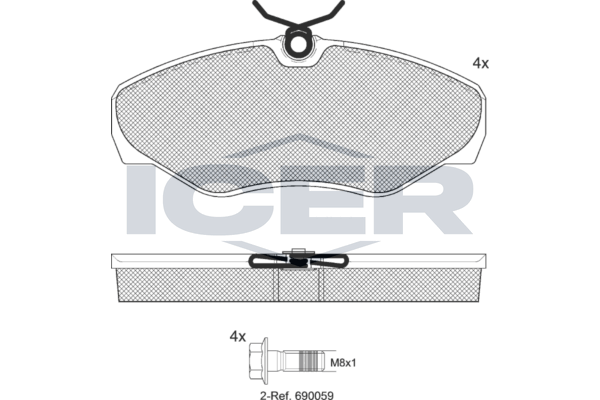 Гальмівні колодки дискові ICER LM1315701 - zapix