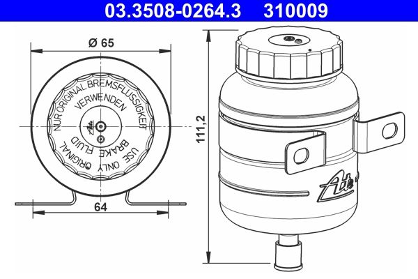 Бак гальмівної рідини ATE 03350802643 - zapix