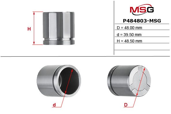 Поршень гальмівного супорта P484803MSG - zapix