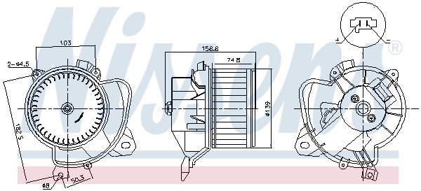 Вентилятор салону NISSENS 87574 - zapix