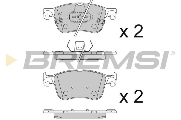 Тормозные колодки дисковые BREMSI BP3847