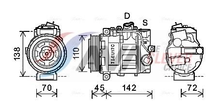 Компресор кондиціонера AVA QUALITY COOLING MSAK615 - zapix