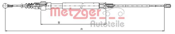 Трос ручного гальма METZGER 107509 - zapix