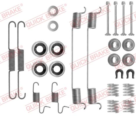 Монтажний комплект барабанних гальмівних колодок QUICK BRAKE 1050818 - zapix