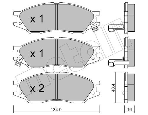 Гальмівні колодки дискові METELLI 2208100 - zapix
