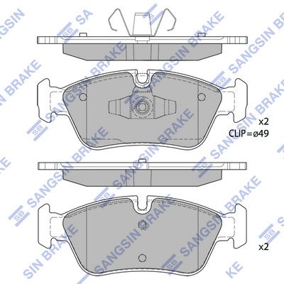 Тормозные колодки дисковые HI-Q SP2160