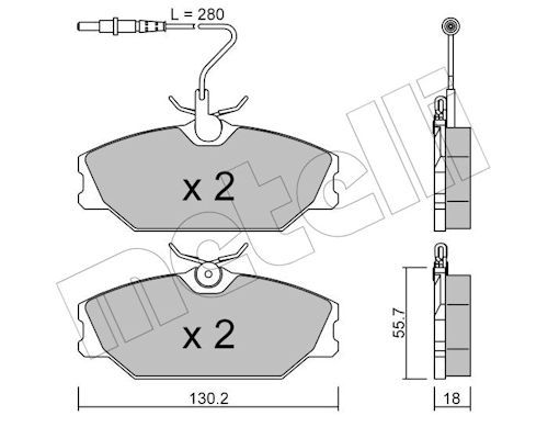 Гальмівні колодки дискові METELLI 2201420 - zapix