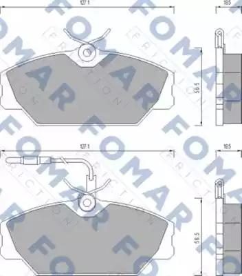 Гальмівні колодки дискові FOMAR FRICTION FO492681 - zapix