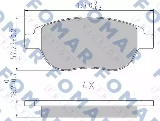 Гальмівні колодки дискові FOMAR FRICTION FO687381 - zapix