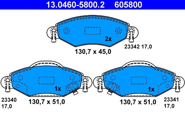Гальмівні колодки дискові ATE 13046058002 - zapix