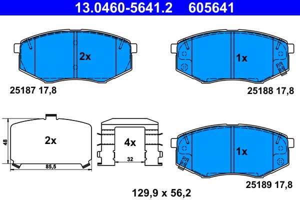 Гальмівні колодки дискові ATE 13046056412 - zapix