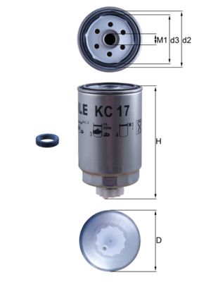 Паливний фільтр MAHLE KC17D - zapix