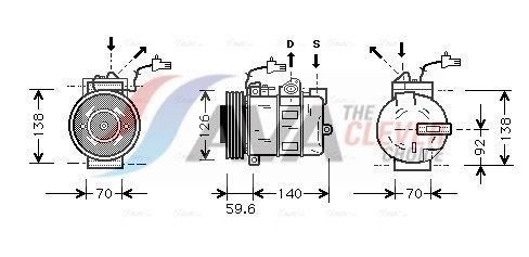 Компресор кондиціонера AVA QUALITY COOLING SBAK054 - zapix