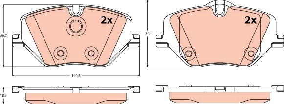 Гальмівні колодки дискові TRW GDB2608 - zapix