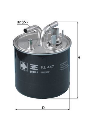 Паливний фільтр MAHLE KL447 - zapix
