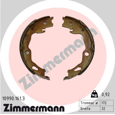 Гальмівні колодки ручника (барабанні) ZIMMERMANN 109901613 - zapix