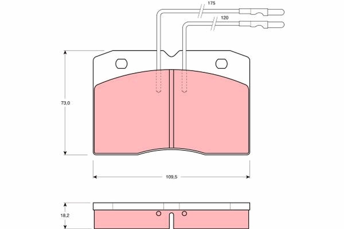 Гальмівні колодки дискові TRW GDB343 - zapix